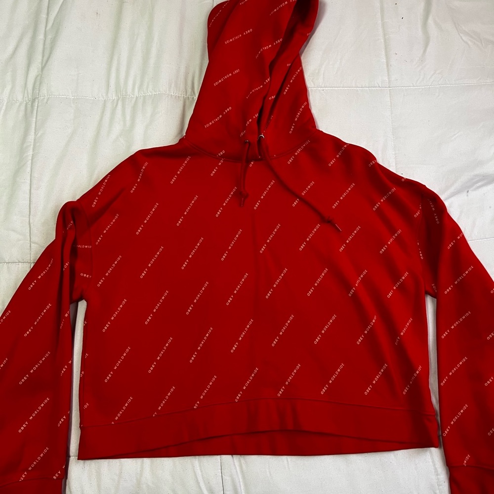 Red Obey hoodie